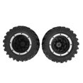 thumbnail image 4 of RC Car Rubber Tire, RC Rubber Tires 2PCS Uneven Texture  For 1/7 RC Car Black,Silver, 4 of 8
