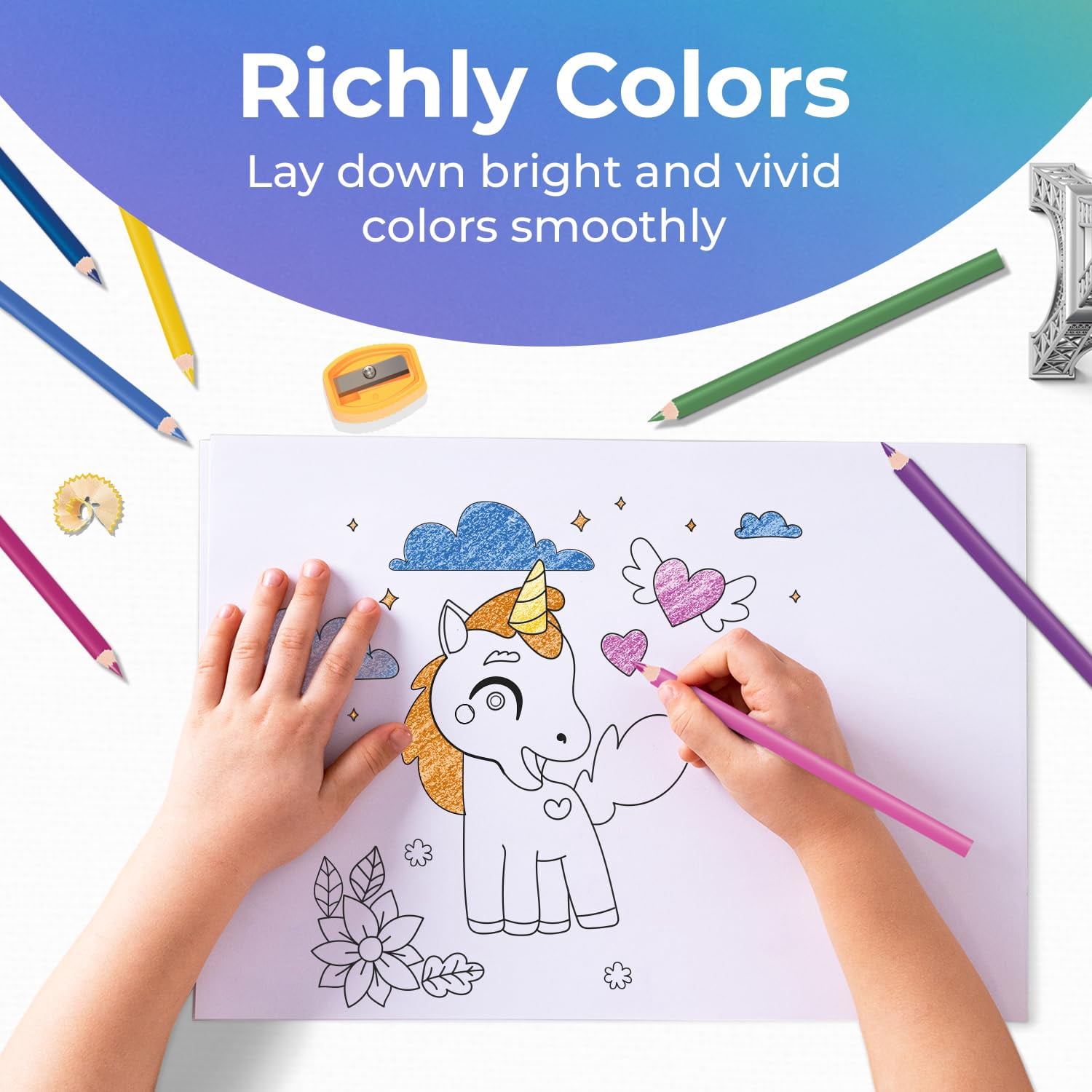 Rosmonde Colored Pencils Bulk, 125 Pack (1500 Pencils), 12 Assorted Colors, Pre-Sharpened, Easy Grip, Smooth Coloring, Bulk Art Supplies for Classrooms, Teachers & Back to School