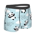thumbnail image 3 of Fotbe Cute Panda Bear Men’s Total Support Pouch Boxer Briefs, X-Temp Cooling, Moisture-Wicking Underwear, Regular, Long-leg and Trunk-Small, 3 of 9