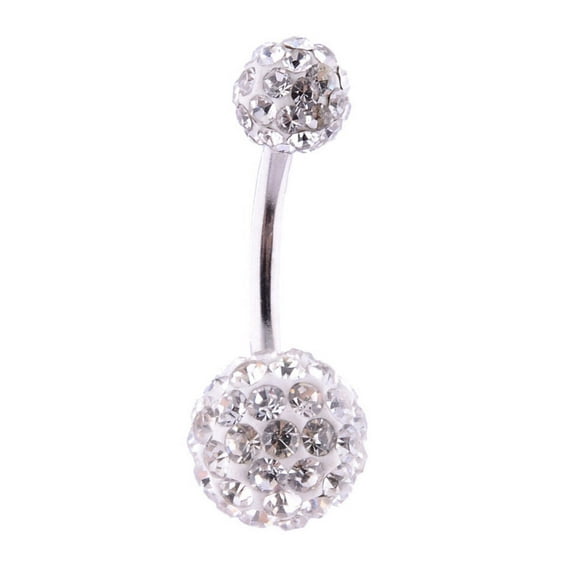Surgical Steel Belly Button Ring 14 Gauge 7/16" (11 MM) Ferido Balls