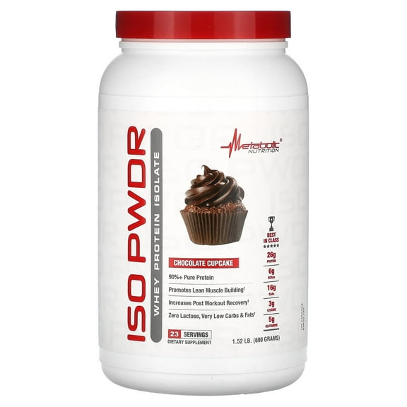 Metabolic Nutrition ISOpwdr, Whey Protein Isolate, Chocolate Cupcake, 1.52 lb (690 g)