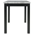 thumbnail image 6 of Contemporary Wooden Faux Marble Dining Table,Counter Height Dining Table,Heavy Duty Office Table Writing Desk for Living Room Dining Room,Easy to Clean,Faux Marble White Top+Black Legs, 6 of 7