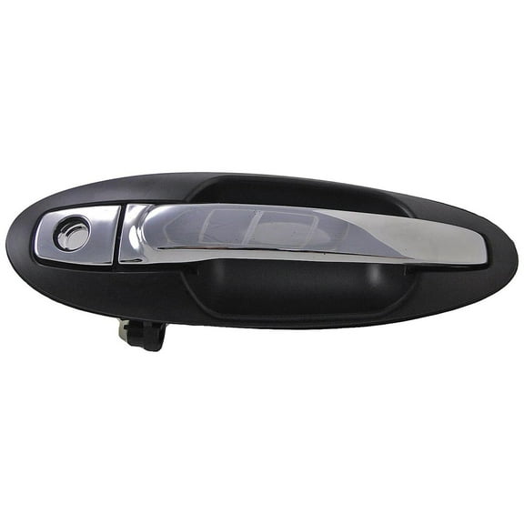 Dorman 82420 Front Driver Side Exterior Door Handle for Specific Kia Models, Chrome Lever and Black Housing
