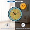 thumbnail image 5 of Dailycode Night Light Wall Clock Glow in The Dark 12 inch Battery Operated Silent Luminous Clocks, Leaves Watermelon Starfish, 5 of 8