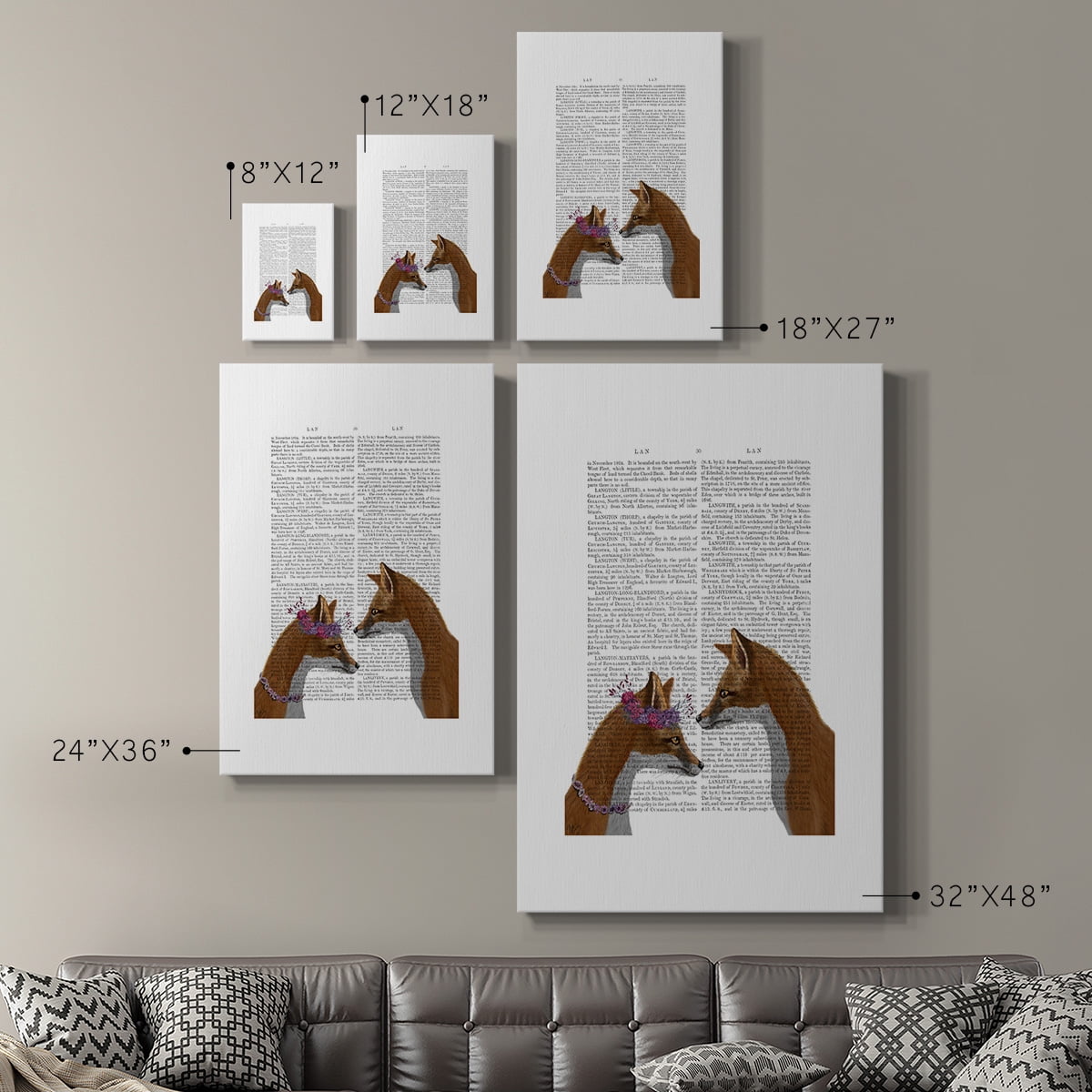 Fox Lovers Premium Gallery Wrapped Canvas - Ready to Hang