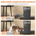 thumbnail image 3 of Dlopede Automatic Cat Feeder,5L,Bowls Timed Treat, Adjustable Height, 2 304 Stainless Steel Dual Pet Bowls for 2 Cats and Dogs, 3 of 11