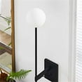 thumbnail image 6 of Modway Riva White Globe Wall Sconce in Black, 6 of 8