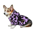 thumbnail image 6 of Goofa Cartoon Black Cats Pattern Small Dog Sweater Hoodies Pet Grey Hooded Soft Fleece Sweatshirts with Pocket Fall Winter Puppy Cat Sweaters Warm Clothes-Large, 6 of 8