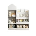 thumbnail image 3 of Glavbiku White Kids Wood Bookshelf & Toy Organizer,6 Compartment,2 Basket,Multi-Shelf Storage Cubby, 3 of 10