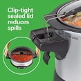 thumbnail image 4 of Hamilton Beach, Stay or Go Programmable Slow Cooker, Portable Stovetop Sear & Cook, 6 Quart, Lid Lock, Silver (33663), 4 of 5