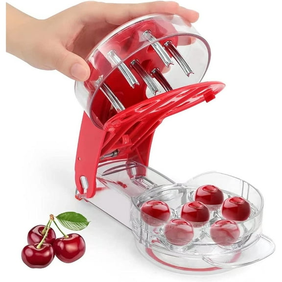 NOGIS Cherry Pitter Cherries Corer Pitter Tool,Fruit Pit Remover,Cherry Remover Multi-Function Tool, 6 Container