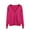 Rose Red, variant on Daeful Ladies Outwear V Neck Coat Fall Solid Color Loose Cardigan Sweater Rose Red L