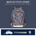 thumbnail image 5 of FORMRS Unisex School Backpack 17" Student Travel Bag with Laptop Compartment, Purple Colorful Circles, 5 of 7
