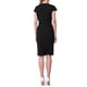 thumbnail image 3 of INSPIRAR CHIC Vestido Lápiz de Longitud a la Rodilla para Mujeres con Mangas Cortas y Cinturón para Usar en el Trabajo Vestidos Sheath L Negro, 3 of 5