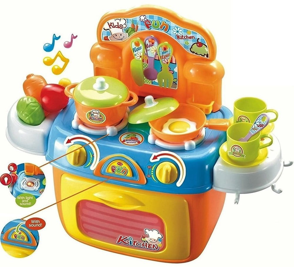 Details about   24Pcs Children Kid Vending Pretend Kitchen Stove Pots Utensils Oven Toy Play 