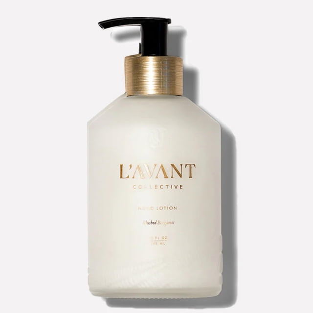 L'AVANT Collective Loción de manos de lujo - Crema de manos hidratante de alto rendimiento para manos secas y agrietadas, uñas y cutículas - Fórmula hidratante de manteca de karité (10 oz de bergamota