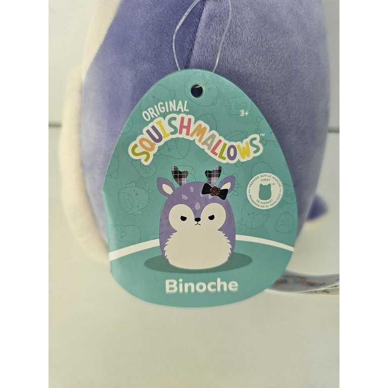 Squishmallow Official Kellyto 8 Inch Binoche the Goth Reindeer
