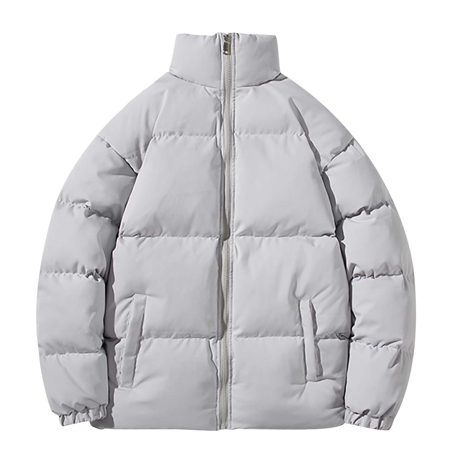 Lilgiuy Men's Work Jacket Coat Winter Warm Fleece Lined Mid-Length