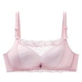 thumbnail image 2 of Hrsba Lace Bras for Women,Solid Color Lace Wireless Open Back Side Lift Daily Wear bra, 2 of 3