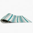 thumbnail image 4 of Simply Daisy 3' x 5' Explorer Blue Watercolor Stripe Spring Chenille Indoor/Outdoor Rug, 4 of 4