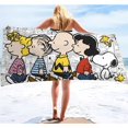thumbnail image 2 of Snoopy-Albornoz de microfibra de Anime para mujer, de dibujos animados Toalla de baño, bata de baño, Toalla de baño de Spa de playa, regalo para niños, Invierno, 2 of 5
