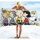 thumbnail image 2 of Snoopy-Albornoz de microfibra de Anime para mujer, de dibujos animados Toalla de baño, bata de baño, Toalla de baño de Spa de playa, regalo para niños, Invierno, 2 of 5
