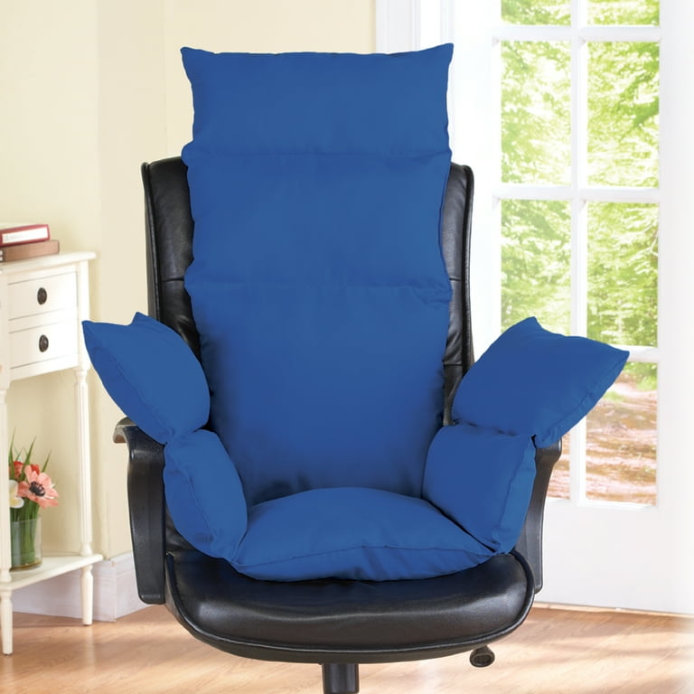 Collections Etc Extra Thick Foam Chair Cushion, Blue