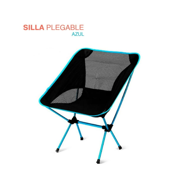 Silla Plegable Ligera Reforzada Resistente Portatil 120kg azul 6.49 pulg The Finix SPBE01BK-CMPG