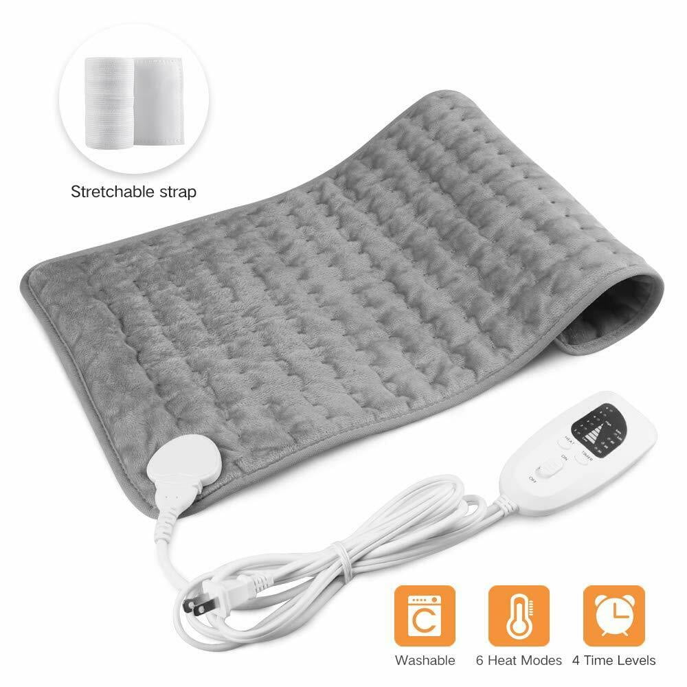 Heating Pad, Electric Heating Pad for Cramps Pain Relief, Electric Fast Heat Pad with 6
