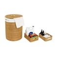 thumbnail image 6 of Seville Classics 3-Piece Handwoven Rattan Lidded Laundry Hamper Basket Set, 6 of 16