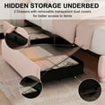 thumbnail image 5 of SIBEDS Full LED Bed Frame with 2 Drawers, Teddy Fleece Storage Bedframe No Box Spring Needed, Pink, 5 of 8