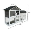 thumbnail image 2 of Outdoor Rabbit Hutch with Removable Tray and Ramp - Solid Wood Rabbit Hutch with Attached Run, Waterproof Roof and Raised Legs, 2 of 5