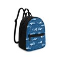 thumbnail image 2 of HELLHERO Shark Geometry Backpack Purse with Lightweight Zipper Pocket Crossbody Shoulder Bag for Vacation, Polyester Mini Polyester Backpacks for Travel, 2 of 8