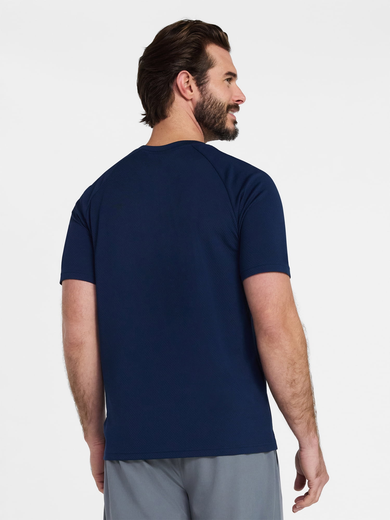 Athletic Works Men's and Big Men's DriWorks Mesh Tee with Short Sleeves, Sizes XS-5XL