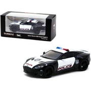 Aston Martin DBS Superleggera "Seacrest County Police" Black and White 1/64 Diecast Model Car by Tarmac Works