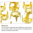 thumbnail image 4 of 100Pack 5mm Gold Round Dome Studs Metal Claw Beads Nailhead for Leather Craft Clothes Belt Bag Shoes, 4 of 6