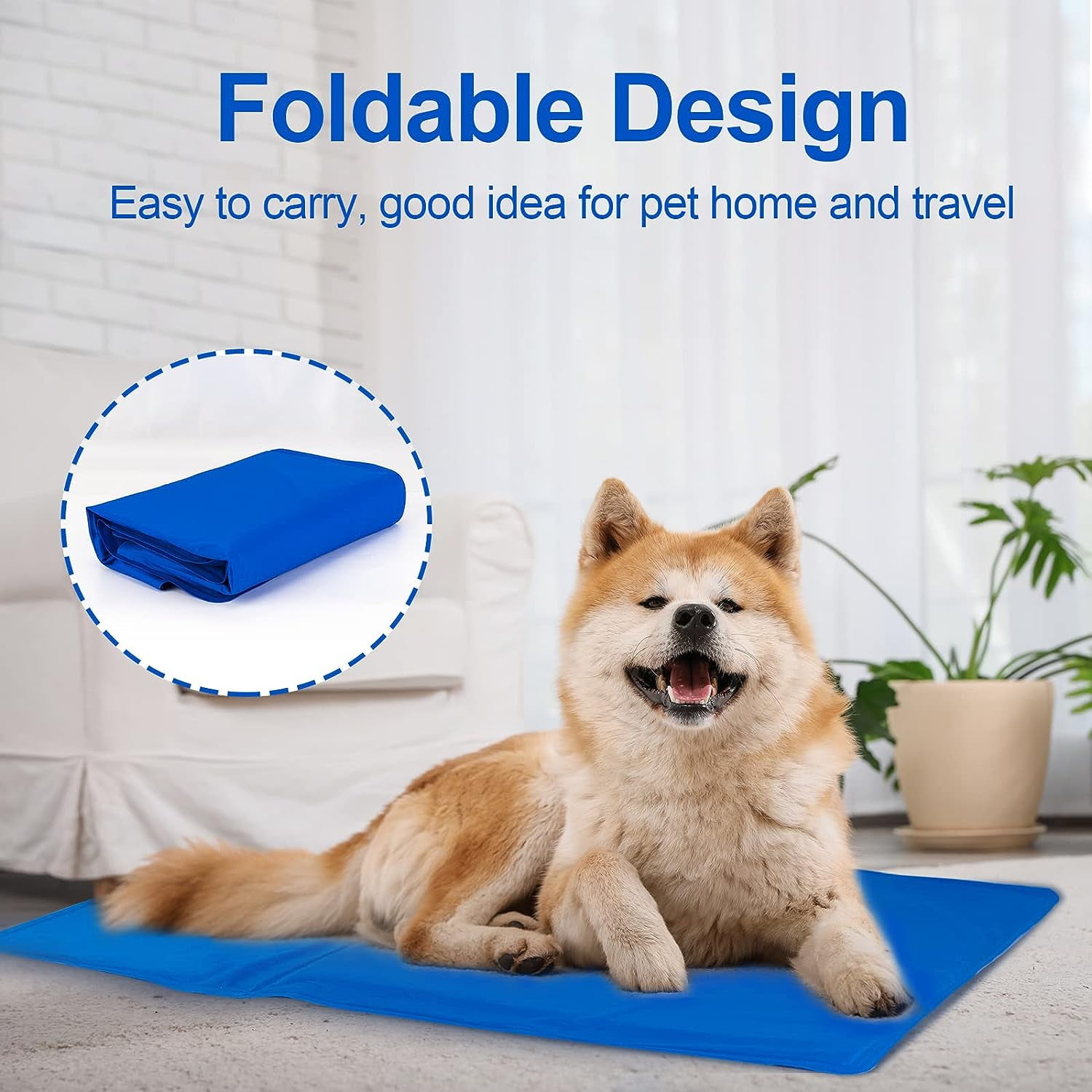 Pefilos 25" Dog Cooling Mat Pad for Kennels, Crates and Beds, Non-Toxic, Durable Solid Self Cooling Gel Material. No Refrigeration or Electricity Needed, Blue S Pefilos 25" Dog Cooling Mat Pad for Kennels, Crates and Beds, Non-Toxic, Durable Solid Self Cooling Gel Material. No Refrigeration or Electricity Needed, Blue S