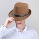 thumbnail image 5 of Sombrero de paja transpirable para hombre y mujer, de 56 a 58 cm de circunferencia, sombrero de verano, protector solar retro, sombrero de jazz, parasol, sombrero de ala corta, 5 of 5