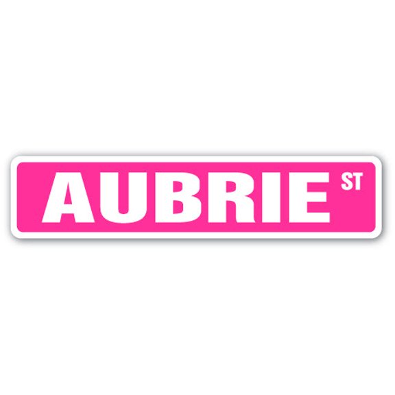 AUBRIE Street Sign Childrens Name Room Sign | Indoor/Outdoor |  36" Wide