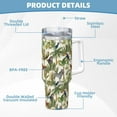 thumbnail image 5 of Picia Jungle Animals Pattern 40oz Ice Bully Insulated Tumbler with Handle, Double-Wall Stainless Steel Cup, Leak-Proof Lid and Straw, 5 of 8