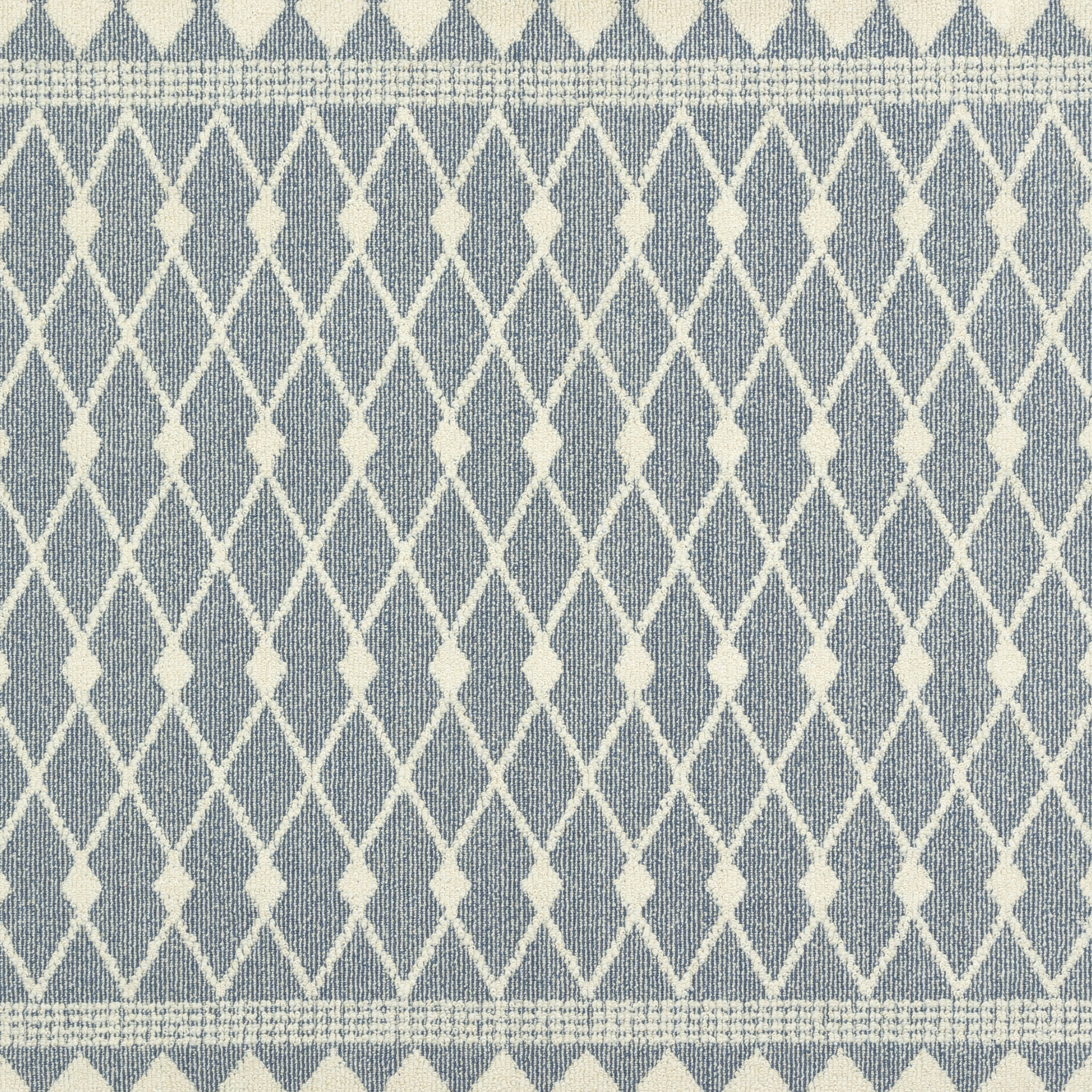 (2 pack) Mainstays Traditional Blue Diamond High Low Pile Indoor Area Rug, 5'x7'