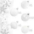 thumbnail image 4 of KI Store Bolas de Navidad Blancas 34 Piezas Adornos de decoración de árbol de Navidad de 2,36 Pulgadas para árbol de Navidad Corona navideña Adornos de decoración Ganchos Incluidos, 4 of 4