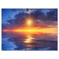 thumbnail image 2 of Reflet de Coucher de Soleil Nuageux sur Lac - Impression sur Toile, 2 of 3