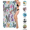 thumbnail image 3 of Yibo Colorful Butterfly Beach Towel Floral Bohemia Quick Dry Holiday Gym Swimming Pool, 3 of 8