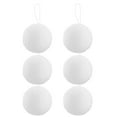 thumbnail image 6 of GAXIRE 6-Pack White Round Plastic Christmas Tree Ornaments for Holiday Decor, New Year Party Supplies and Seasonal Decorations, 6 of 8