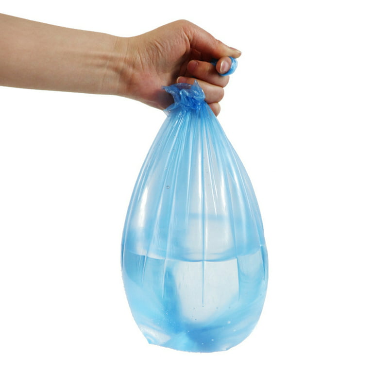 Cheers.US 5 Rolls/100Pcs Strong Trash Bags Colorful Clear Garbage Bags, Bathroom  Trash Can Bin Liners, Small Plastic Bags for home office kitchen  Multicolor-17.…