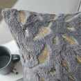 thumbnail image 3 of Rosnek Gold Stamping Cushion Cover Soft Plush Feather Faux Fur Throw Pillow Cases Velvet Shaggy Decor Pillow Cover Bed Sofa Pad, 3 of 5
