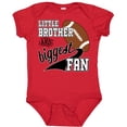 thumbnail image 3 of Inktastic Little Brother and Biggest Fan Football Player Boys Baby Bodysuit, 3 of 5