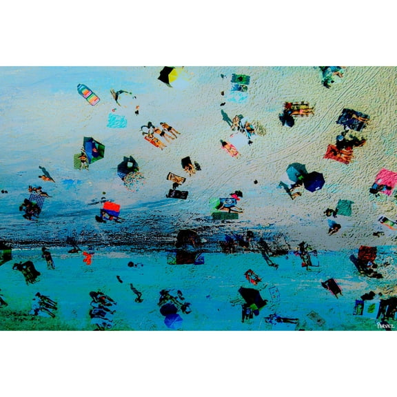 "Beach at Dusk" Painting Print on Wrapped Canvas