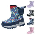thumbnail image 7 of Otqutp Kids 𝗦now Boots Boy's Girl's Waterproof Cold Weather Classic Camouflage Booties Winter Outdoor Hiking Thicken Shoes, 7 of 7
